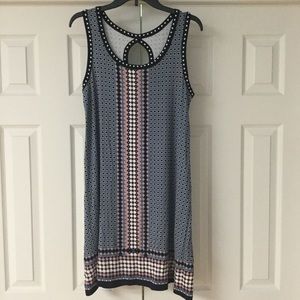 NWT Sophie Max patterned blue, pink, & white dress